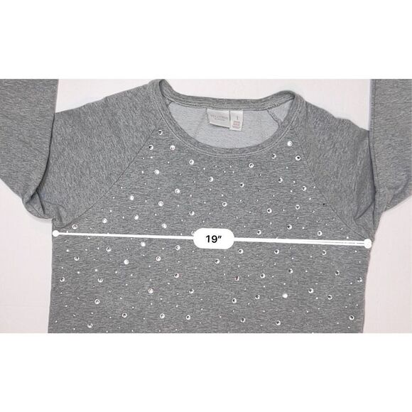 Weekends + Chico's French Terry Gray Sweatshirt 1=M=8/10 Minimalist Casual - Picture 5 of 12